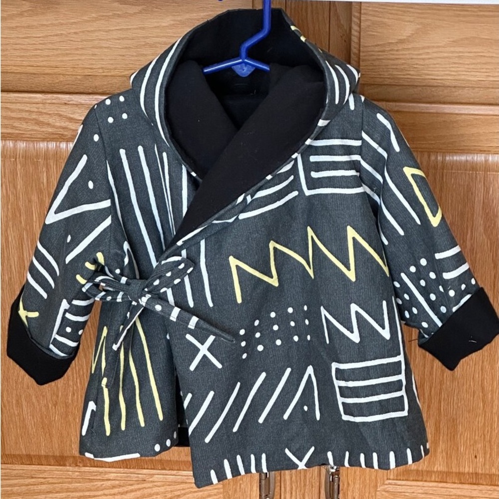 Girls Kimono Style Coat Aztec Size 5-6